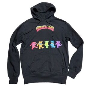 Grateful Dead Graphic Print Pullover Long-Sleeve Black Hoodie Men's Small 34-36